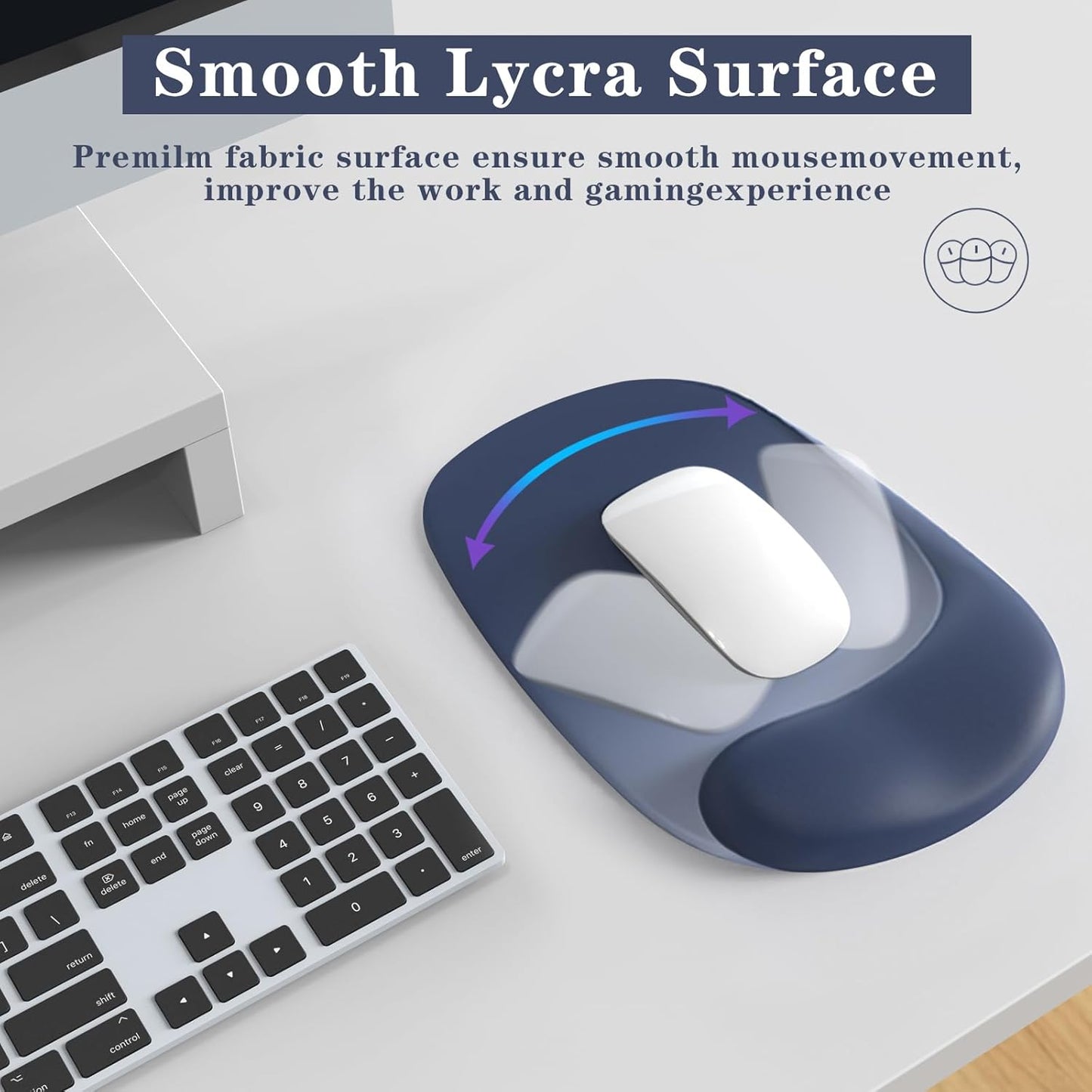 Wrist Rest for Keyboard and Mouse, Ergonomic Gel Computer Keyboard Wrist Rest with Memory Foam, Keyboard Wrist Support Pad for Long Hours of Work, Gaming, Studying-Relieve Wrist Pain