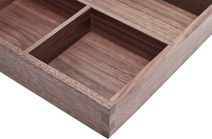pandapark Wood Organizer Tray,Black Walnut,Desk & Drawer Storage Box (Maple Master)
