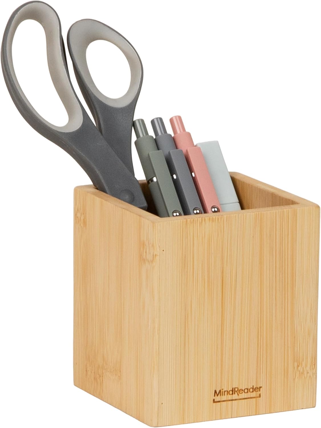 Mind Reader Vertical File Storage, Desktop Organizer, Magazine Holder, Office, Bamboo, 6"L x 11"W x 10"H, Brown