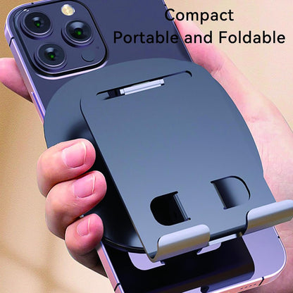 Adjustable Cell Phone Stand,360 Rotating Foldable Desktop Cellphone Stand with Anti-Slip Base Portable Phone Holder for iPhone 16 15 14 13 Pro Max, All Smart Phones, iPad (Wood)