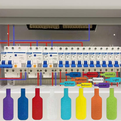 40PCS Cable Labels, Electrical Cable Marking Stickers, Multi-Color Handwritten Cable Labels, Suitable for Cable Management and Identification