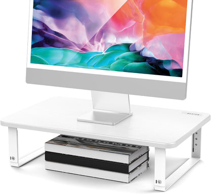BESIGN MS01 Monitor Stand Riser, Height Adjustable Laptop Stand, Computer Monitor Stand for Monitor, Computer,Laptop,Printer (Black)