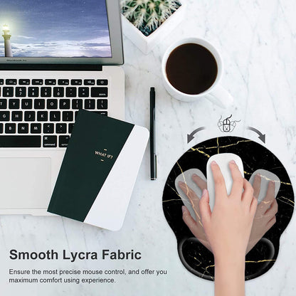 LATEEFAH Mouse Pad with Wrist Rest, 3-in-1 Gaming Mouse Pad, Keyboard Wrist Rest, Ergonomic Memory Foam Mousepad with Wrist Support for Computer Keyboard