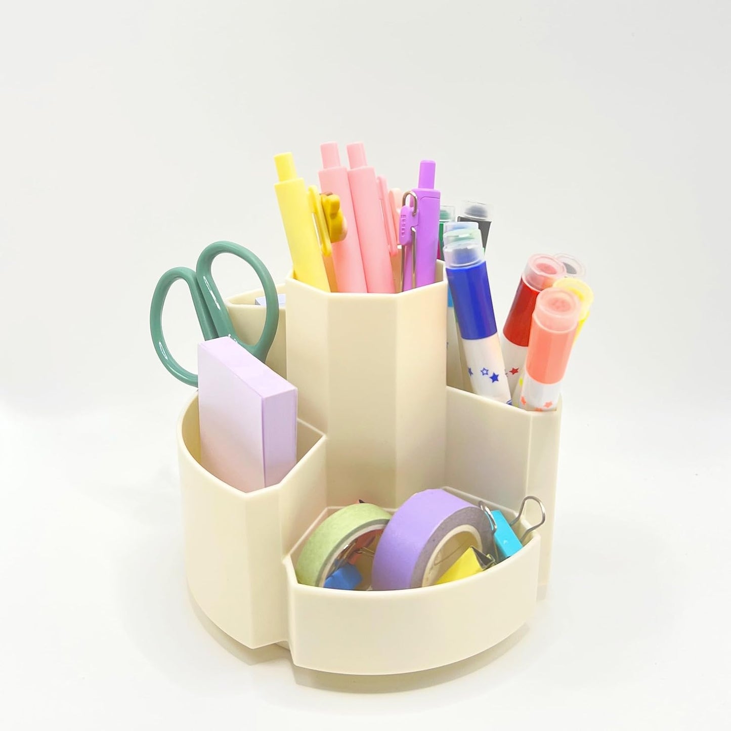 Pencil Pen Holder Desk Organizers Green Desktop Storage Stationery Supplies, Cute Cup Pot for Office, School, Art Supply