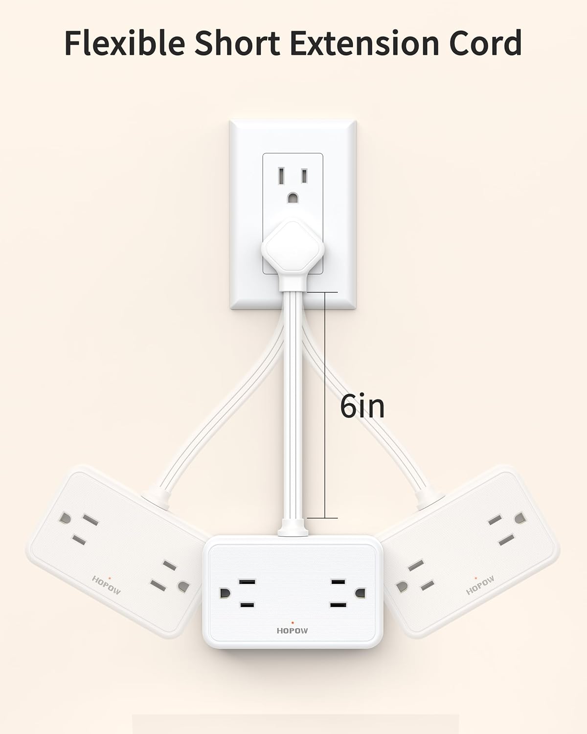 HOPOW Desk Clamp Power Strip, Desktop Mount Charging Station with 4 Outlets 4 USB Ports (2 USB C), 10Ft Under Desk Power Strip, Fits 2.75" Tabletop Edge, Extension Cord for Home Office, Black