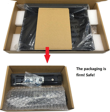 Under Desk Mounted Sliding Pull-Out Drawer for Office Desk W 19.2" x D 13.4" Storage Organizer for Sit Stand Workstation, Metal, Black (Large)