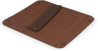 Londo Leather Tray Organizer - Practical Lightweight Water Resistant Computer Table Desk Storage Box for Wallets, Watches, Keys, Coins, Cell Phones and Office Equipment