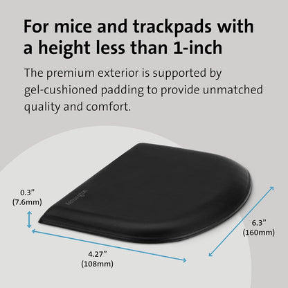 Kensington ErgoSoft Wrist Rest for Slim, Compact Keyboards, Black (K52801WW), 3.9 x 0.4 x 11.1 inches