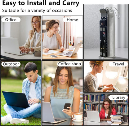 Laptop Stand, Computer Tablet Stand, Adjustable Aluminum Foldable Portable Laptop Holder Riser, Compatible with MacBook Air Pro, Lenovo, HP, Dell, More 10-15.6” Laptops and Tablets (Red)