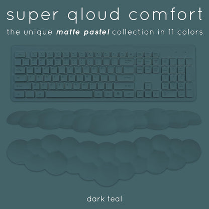 Cloud Keyboard Wrist Rest – Create-ables Qloud Cloud Wrist Rest for Computer Keyboard and Mouse, Ergonomic Memory Foam Wrist Pad with Non-Slip Base, Includes Cloud Mouse Pad – White