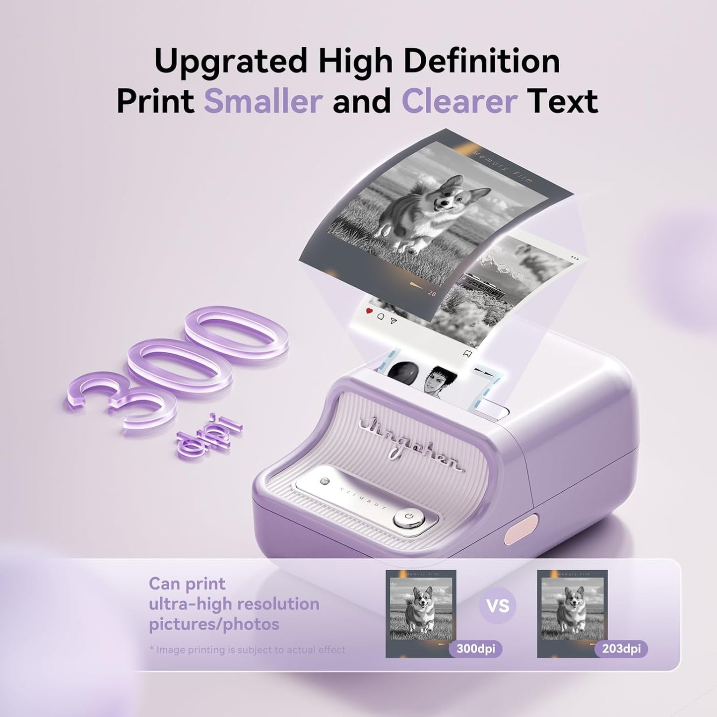 NIIMBOT B21 Pro Sticker Printer, 300DPI, Fun APP, Portable Inkless Label Printer, Bluetooth Sticker Maker for DIY Crafts, Notes, Scrapbook, Photo, Custom Labels & Gifts,Home Organization (White)