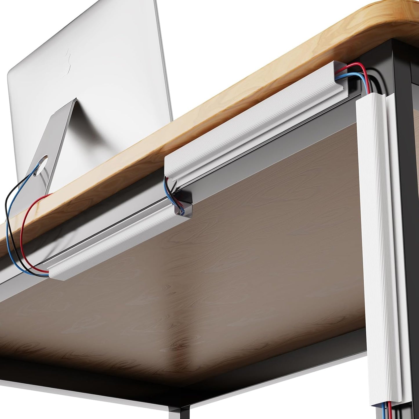 Delamu 2 Pack Safe & Tidy Cable Management Solution - Protect Kids & Pets with Home & Office Cable Management Under Desk, Cable Organizer, Cable Management Kit, Cord Organizer for Desk, 15.7in x 2