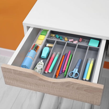Expandable Bamboo Kitchen Drawer Organizer for Cutlery and Utensils, Adjustable Bamboo Wood Cutlery Tray in Drawer for Flatware and Silverware in Kitchen, (Natural)