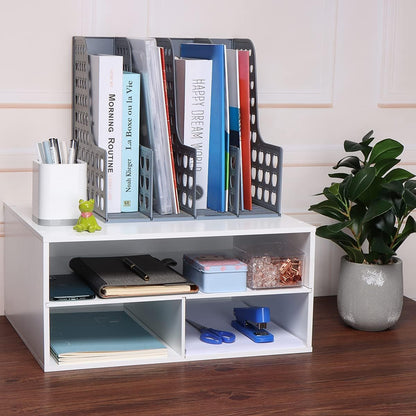 EMERIT Printer Stand Shelf with Storage Wood Desk Paper Organzier for Home/Office,Printer Riser, 2 Tire