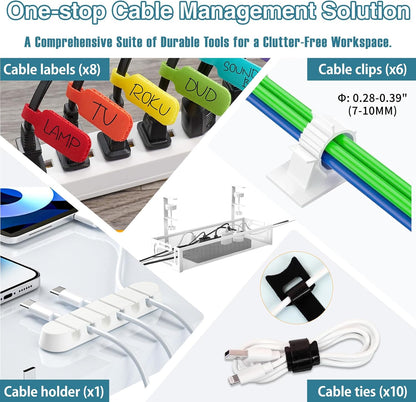 No Drill Under Desk Cable Management Tray, SONATURE 15.7" Cord Organizer for Table, Clamp Mount Desk Cable Management, Premium Carbon Steel Cable Organizer for Office, Home (Black)