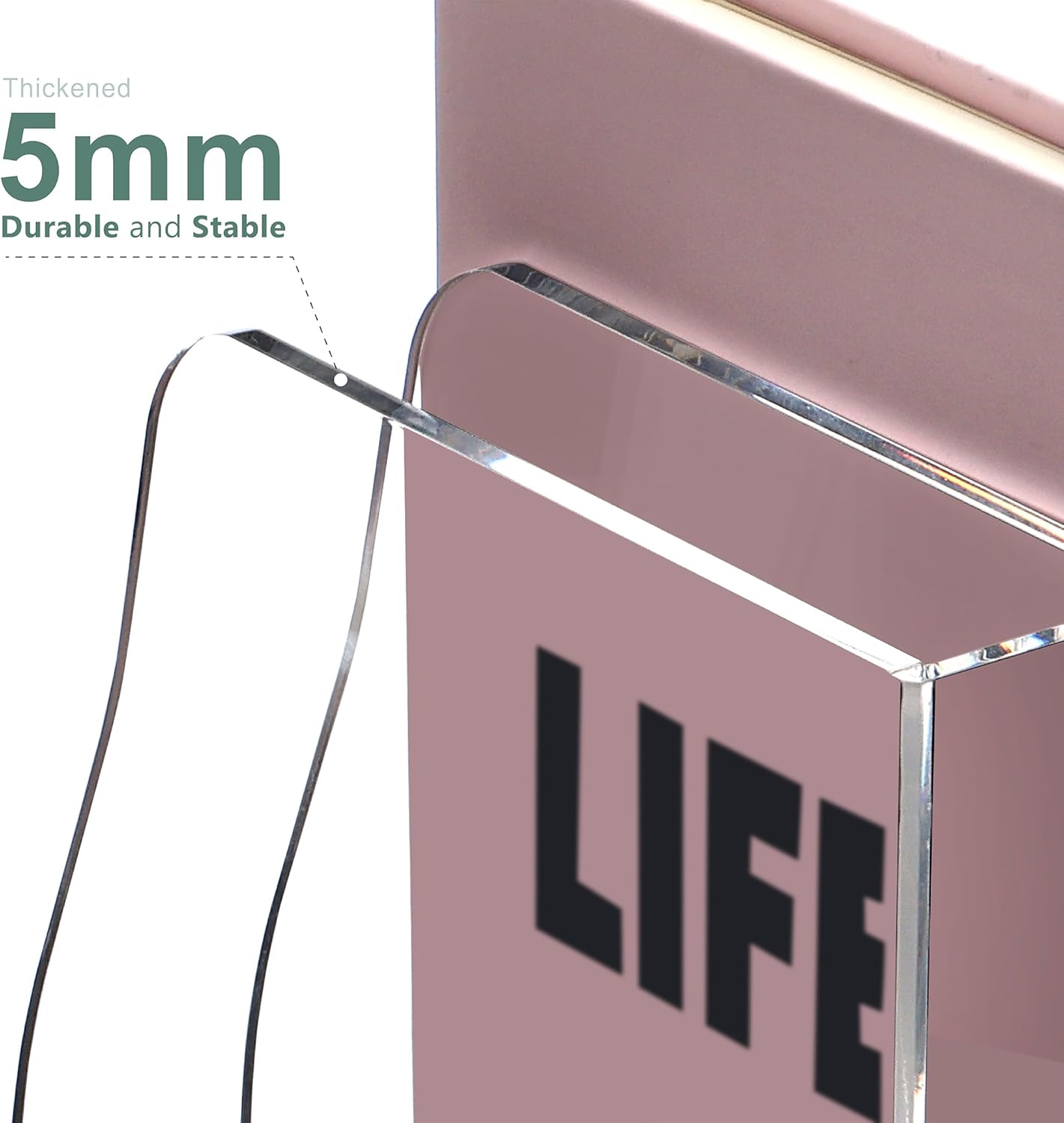 SANRUI Acrylic Magazine Holder Desk Organizer Workspace Sorters，Clear Bookend File Sorter Holder，Folder Rack, Office Accessories Organization Storage with 3 Vertical Compartments