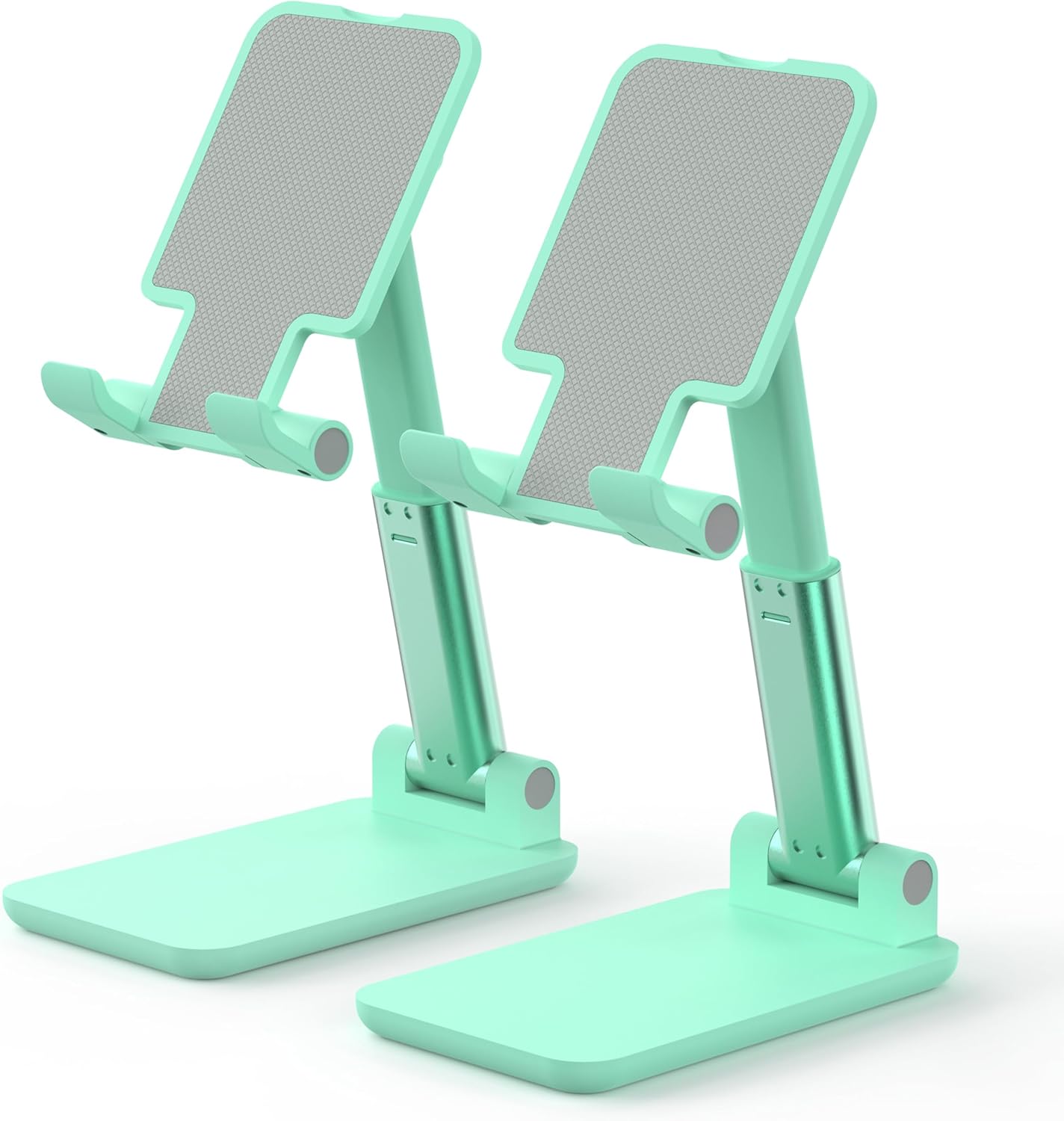 Cell Phone Stand, Adjustable Angle and Height Cell Phone Holder for Desk, Foldable and Portable, Anti-Slip Silicone Pad, Compatible with All Mobile Phones and 4-8 Inch Devices, Pink