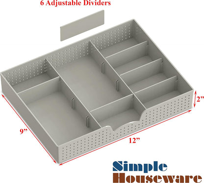 Simple Houseware Desk Monitor Stand Riser with Adjustable Organizer tray, Espresso
