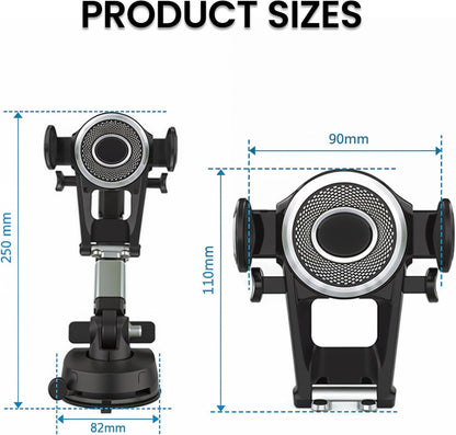 Foldable Phone Stand for Desk | Six Position Adjustable Folding Bracket for Cell Phone | Black Cellphone Holder for Desk & Smartphone Stand | Cellphone & Accessories for Men & Women