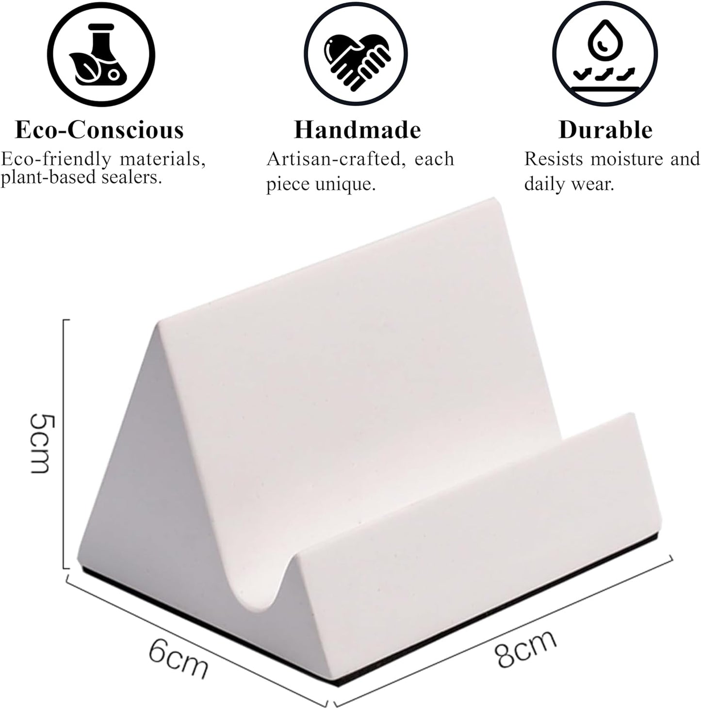 Concrete phone stand, desktop phone stand, multifunctional stand, compatible with iPhone 16/15/14/13/12 smartphones (Ink wash)
