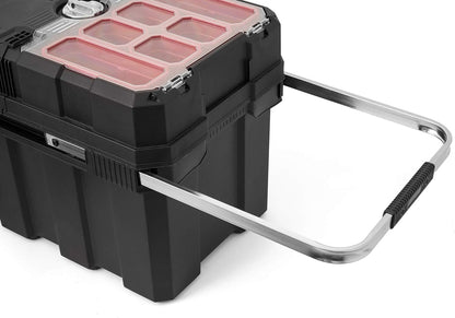 Keter Stack-n-Roll Two Drawer Tool Box for Small Parts and Power Tool Accessories, Fits Keter Modular Tool Storage System