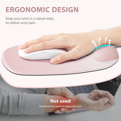 Ospelelf Wrist Rest for Keyboard and Mouse Ergonomic Mouse Pad with Wrist Support Memory Foam Wrist Rest for Computer Keyboard,3-in-1 Gel Mouse and Keyboard Pad for Office Geometry Green