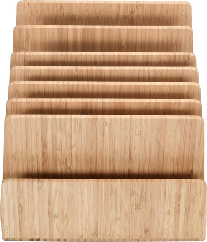 MobileVision Bamboo Multi Device Organizer for Smartphones, Tablets and Laptops, 5 Slots