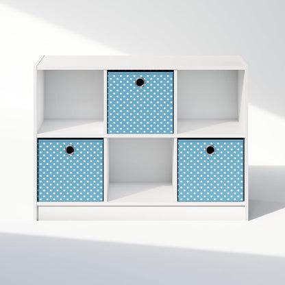 Furinno Cubic Closet Organizers and Storage, 6-Cube Closet Organizer with Bins, Open Shelf Storage, for Wardrobe, Bedroom, Living Room, White