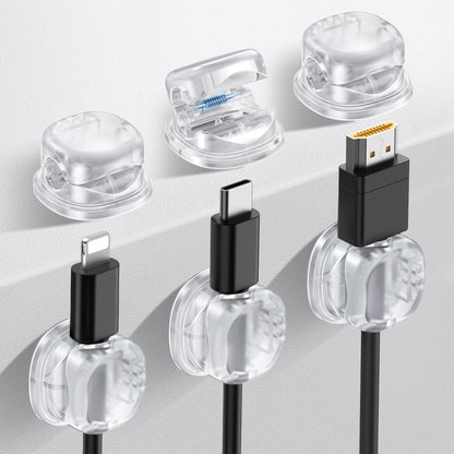 AhaStyle 6 Pack Magnetic Cable Organizer [1s Lock] Cord Holders Clips Strong Adhesive Cord Keeper [Smooth Adjustable] Hide Wire Cord Organizer for Nightstand Kitchen Car Office (Lavender)