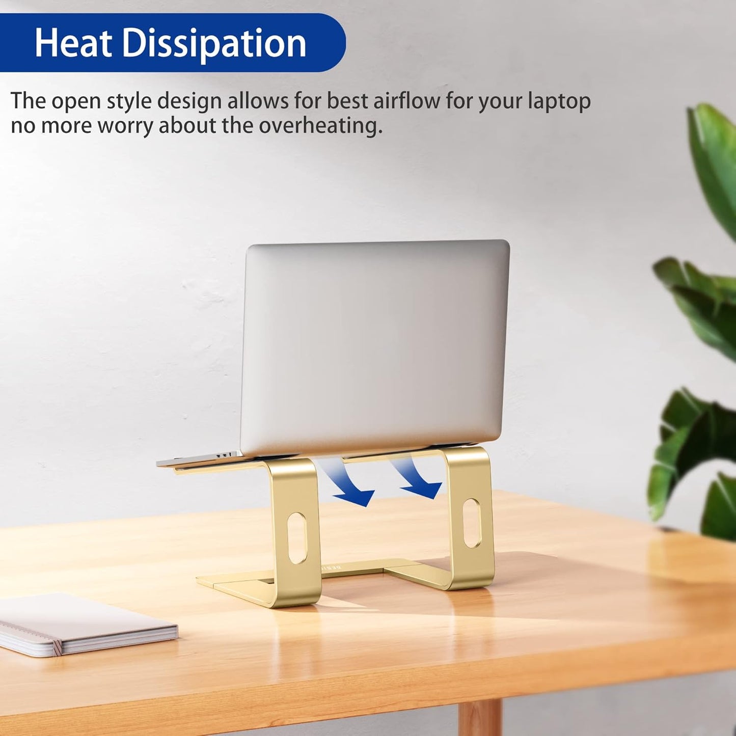 BESIGN LS03 Aluminum Laptop Stand, Ergonomic Detachable Computer Stand, Notebook Riser, Laptop Mount Compatible with Air, Pro, Dell, HP, Lenovo More 10-15.6" Laptops, Silver