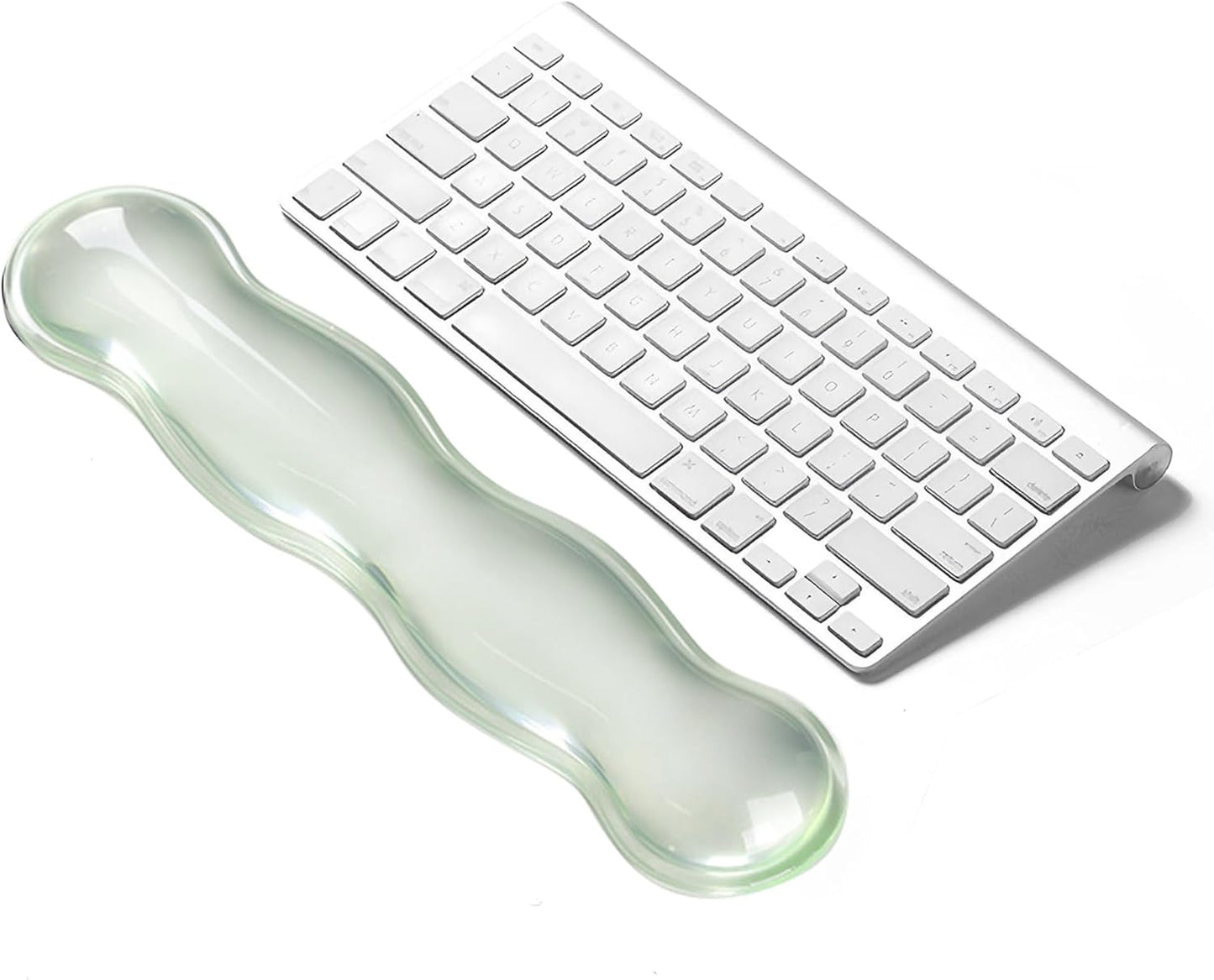 Clear Gel Wrist Rest for Keyboard, Keyboard Wrist Rest for Typing Pain Relief, Ergonomic Keyboard Arm Rest, Suitable for Office, Gaming, Computer, Laptop - Pink
