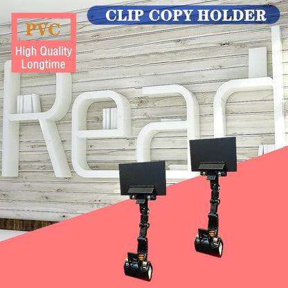 Documents Holder Foldable Adjustable Clip Copy Holder Paper Holder for Computer Monitor Canvas Typing,Artist Office Painting Supplies Accessory,Pack of 4 Flexible(Black)