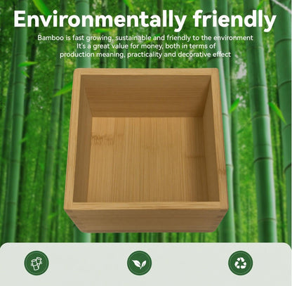 Bamboo Drawer Organizer - Kitchen Drawer Utensil Organizer Office Supplies Desk Organizer Makeup Silverware Tray Flatware Organization 12"*4"*2"