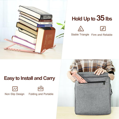 ivoler Laptop Stand, Laptop Holder Riser Computer Tablet Stand, 6 Angles Adjustable Aluminum Ergonomic Foldable Portable Desktop Holder Compatible with 10-15.6” MacBook,iPad, HP, Dell, Lenovo Silver