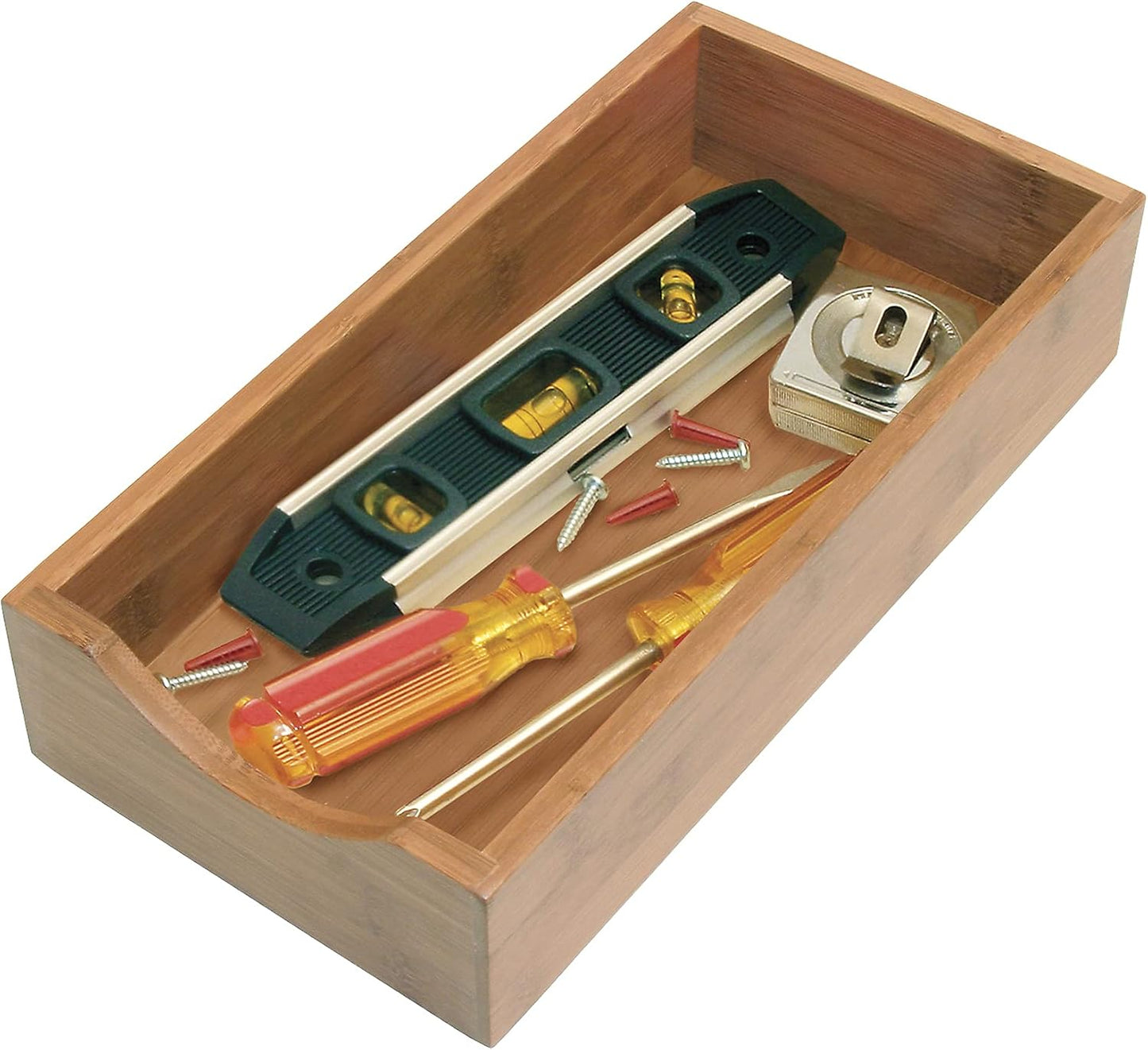 Lipper International 8186S Bamboo Wood Stacking Drawer Organizer Box, 6" x 15"