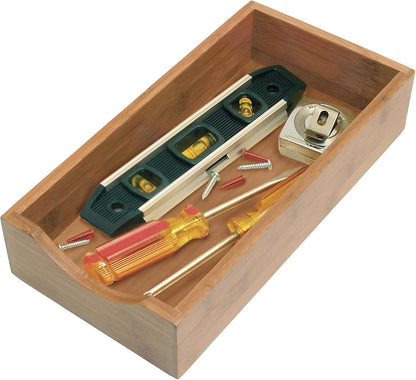 Lipper International 8186S Bamboo Wood Stacking Drawer Organizer Box, 6" x 15"