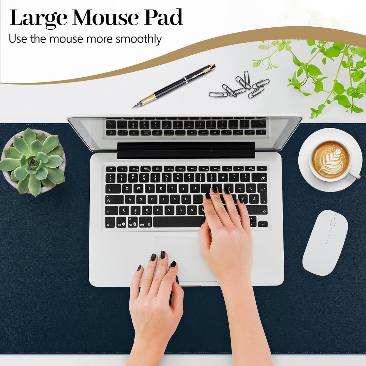 Green Desk Pad and Keyboard Wrist Rest, 3in1 Mousepad + Keyboard Wrist Rest+Mouse Wrist Rest for Home Office Table Computer Cover. (31.5×15.7,Green)