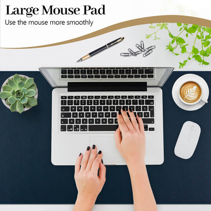 Green Desk Pad and Keyboard Wrist Rest, 3in1 Mousepad + Keyboard Wrist Rest+Mouse Wrist Rest for Home Office Table Computer Cover. (31.5×15.7,Green)