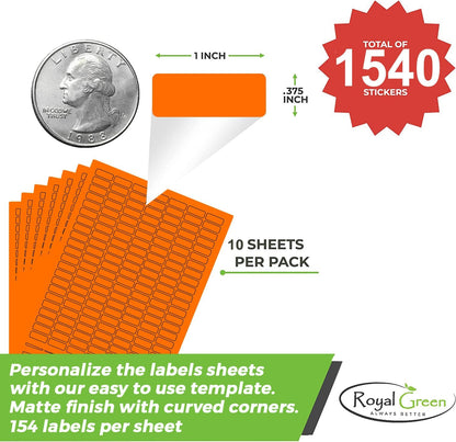 White Rectangular Labels + Bonus Color Labels - Value Pack - 1138 Pack