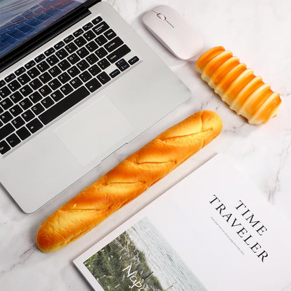 Flutesan 2 Pieces Keyboard Mouse Wrist Rest Pad Wrist Rest Support Funny Desk Pad Toast Bread Keyboard Rest Cute Cushion for Typing(Mixed Style,13.4 x 2.2 x 1.6/5.9 x 1.6 x 2.4 Inch)