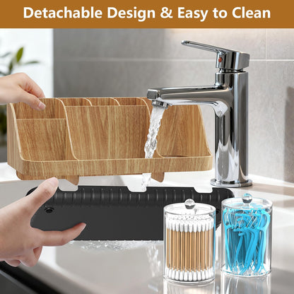 GFWARE Bathroom Organizers and Storage - Detachable 7 Slots Kids Electric Toothbrush and Toothpaste Holde Drainage for Bathroom Accessories Organization Counter Vanity Storage
