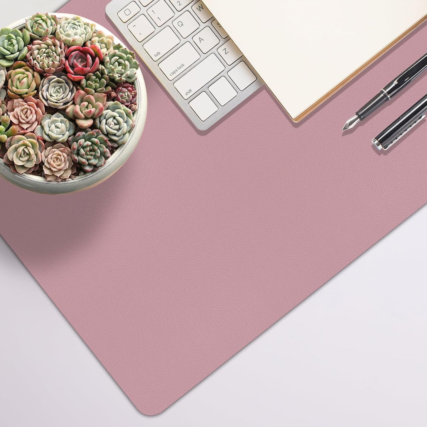 Mouse Pad and Keyboard Wrist Rest, 3-in-1 Large Keyboard and Mouse Pad Set, Ergonomic Wrist Rest for Computer Keyboards, Non-Slip Desk Mat Protector for Women (Purple Pink, 31.5" X 15.7")