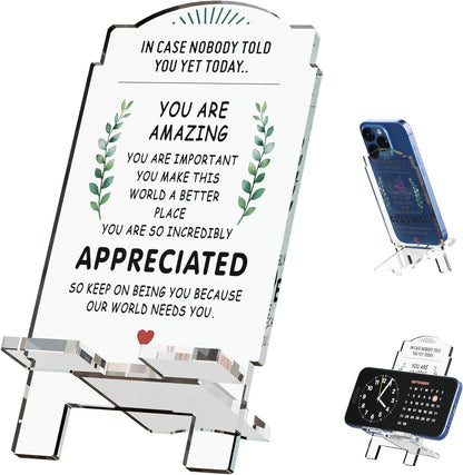 Aesthetic Acrylic Phone Stand – Artistic Desk Holder for Phones, Tablets & E-Readers | Sturdy, Lightweight & Decorative Gift (Water Lilies - Monet)