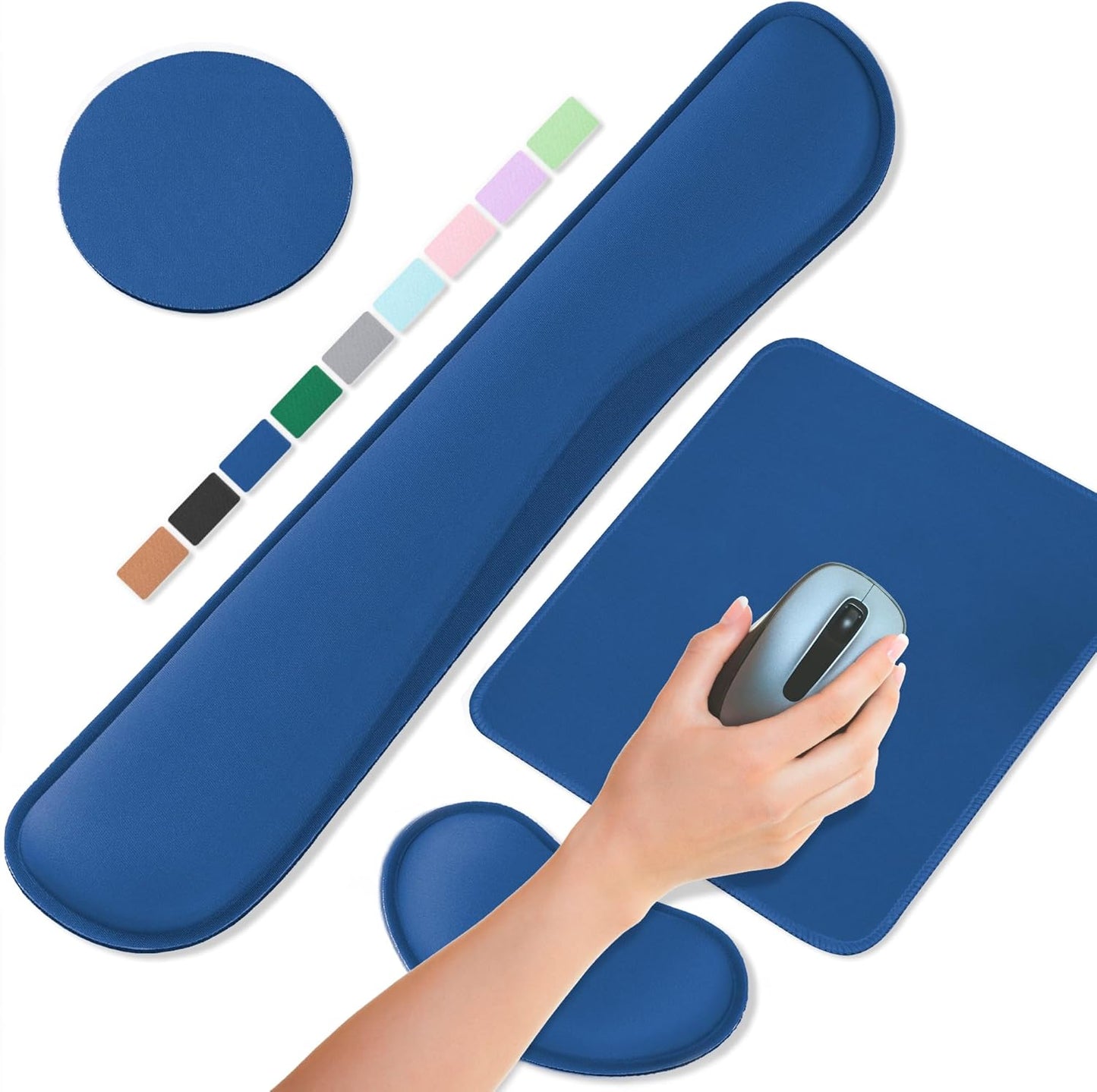 Office Ergonomic Memory Foam Computer Mouse and Keyboard Wrist Rest pad Support Carpal Tunnel, Wrist Rest for Keyboard and Mouse, Wrist Support Set