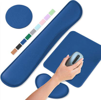 Office Ergonomic Memory Foam Computer Mouse and Keyboard Wrist Rest pad Support Carpal Tunnel, Wrist Rest for Keyboard and Mouse, Wrist Support Set