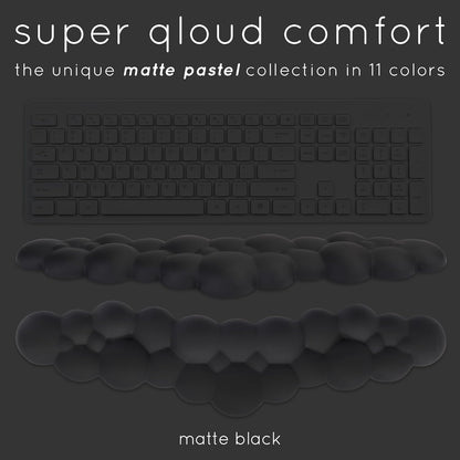 Cloud Keyboard Wrist Rest – Create-ables Qloud Cloud Wrist Rest for Computer Keyboard and Mouse, Ergonomic Memory Foam Wrist Pad with Non-Slip Base, Includes Cloud Mouse Pad – White