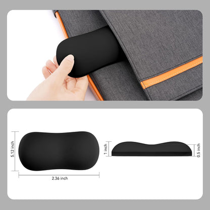 MOSISO Silicone Wrist Rest Pad, Ergonomic Gel Support for Keyboard & Mouse, Soft Comfortable Wrist Cushion for Typing, Gaming, Pain Relief, Office, Laptop Use, Black