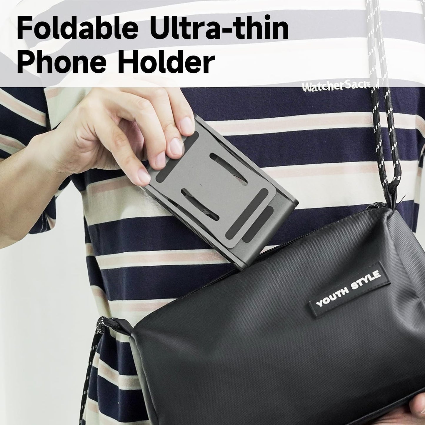 Cell Phone Stand,360° Adjustable Folding Portable Phone Holder for Desk Travel Essentials Office Accessories Compatible with All Mobile Phones,Small ipad,Switch
