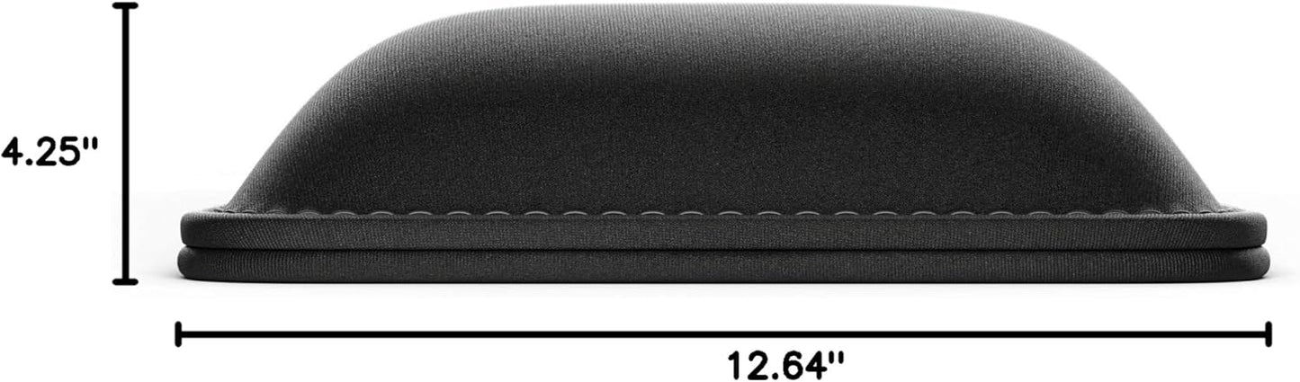 Glorious Wrist Pad/Rest - Compact - Black - Mechanical Keyboards, Stitched Edges, Ergonomic | 12x4 inches | 25mm/1in Thick (GWR-75) Compact (Black)