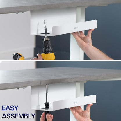 VIVO Under Desk 17 inch Cable Management Tray, Cord Organizer, Home Office Desk Accessories, White, DESK-AC06-1CW